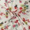 Gray-Red-Multi Poly Floral Printed Dobby Chiffon Woven Fabric By the Yard